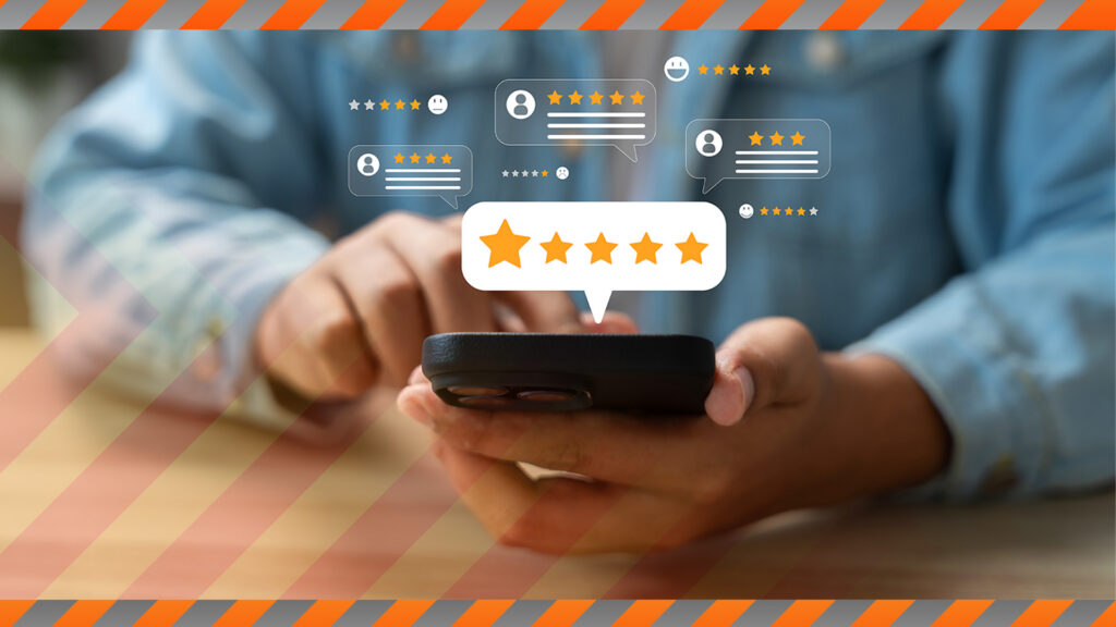 guy making google reviews example